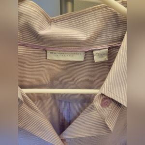 Collared puple striped shirt